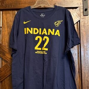 Nike Caitlyn Clark Indiana Fever Navy and Yellow T-Shirt Jersey